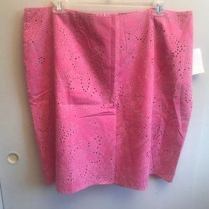 Fashion Bug pink eyelet skirt 24W NWT